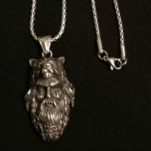 colier otel inoxidabil cap de viking