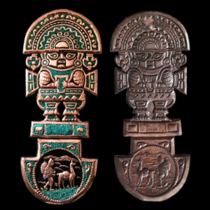 Tumi decorativ artizanal peruvian cu agățătoare